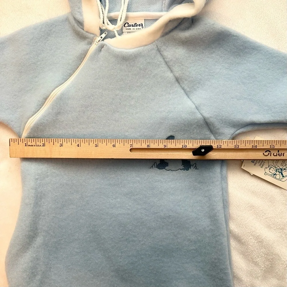 Vintage Carters Blue One Size Bunting NWT baby bunny soft fuzzy warm outerwear